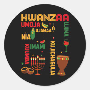 Adesivo Sete Princípios De Kwanzaa Orgulhosos Afro-America