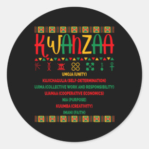 Adesivo Sete Princípios para Homens Kwanzaa Mulheres Kwanz
