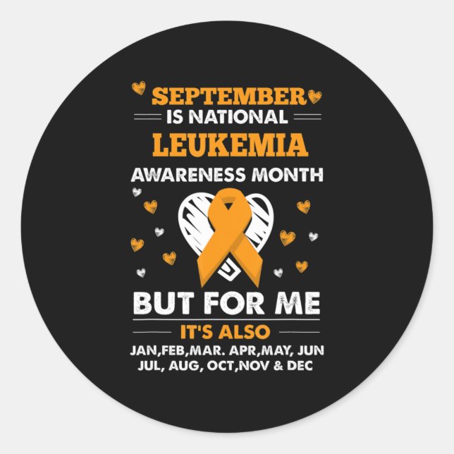 Adesivo Setembro é Mês de Consciência da Leucemia (Frente)
