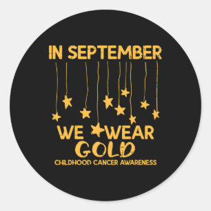Adesivo Setembro Vestimos a consciência Dourada do Cancer