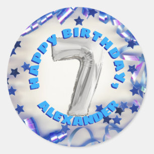 Adesivo Sétima Festa De Aniversário De 7 Anos