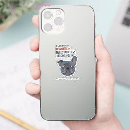 Adesivo Seu Blue Frenchie está julgando o design engraçado