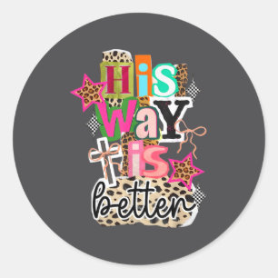 Adesivo Seu Caminho É Melhor Leopardo Cristão Jesus Bíblia
