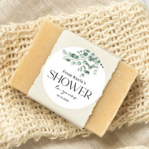 Seu Chá Chá de fraldas Bridal Soap Favor Sticker