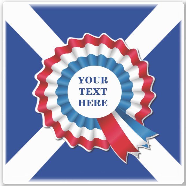 Adesivo Seu Contorno de Rosetas de Texto (Frente)