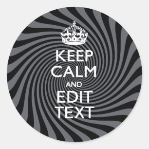 Adesivo Seu costume fica calmo dizendo em espiral preto