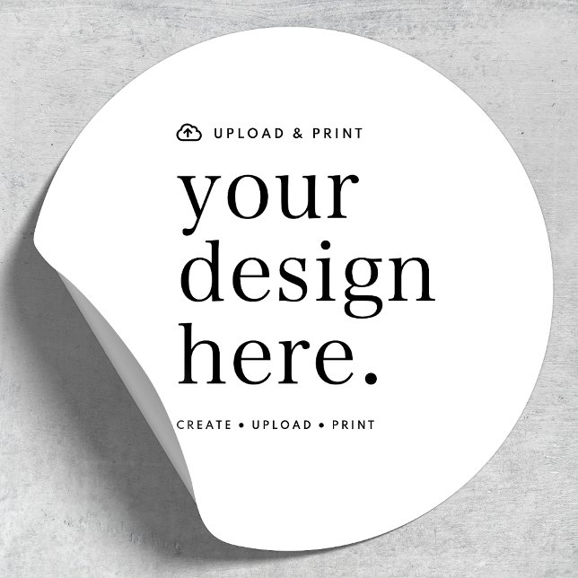 Adesivo Seu Design Carregue 1,5" Rodada (Create, upload, print - stickers created in your personal style!)