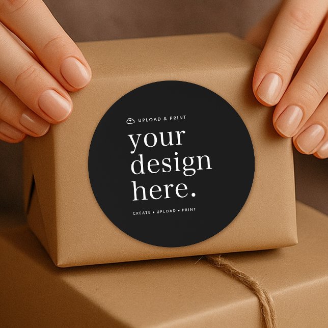 Adesivo Seu Design Carregue 3" Rodada (A versatile sticker template for personal or business use, available on a sheet or bulk roll)