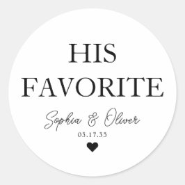 Adesivo Seu favorito de casamento do Bar de doce do Desser