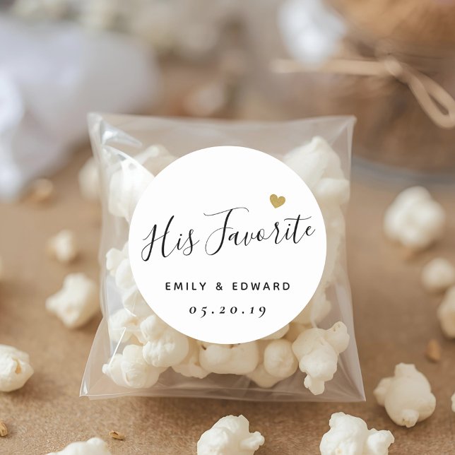 Adesivo Seu Favorito De Casamento Personalizado Favorito (Criador carregado)