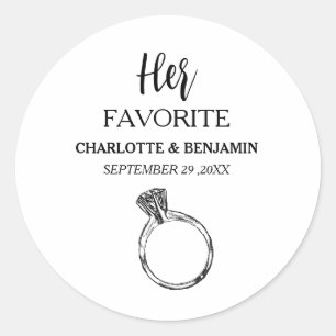 Adesivo Seu Favorito Favor de Casamento