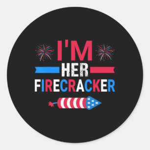 Adesivo Seu Firecracker 4 de julho Correspondendo Casal Pa