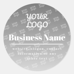 Adesivo Seu logotipo aqui Cinza de padrão e branco