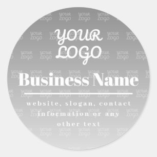 Adesivo Seu logotipo aqui Cinza de padrão e branco
