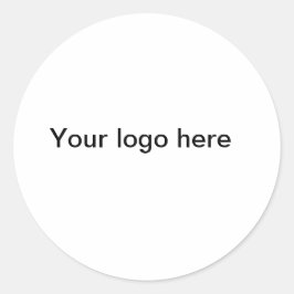 Adesivo Seu logotipo aqui é branco, mínimo