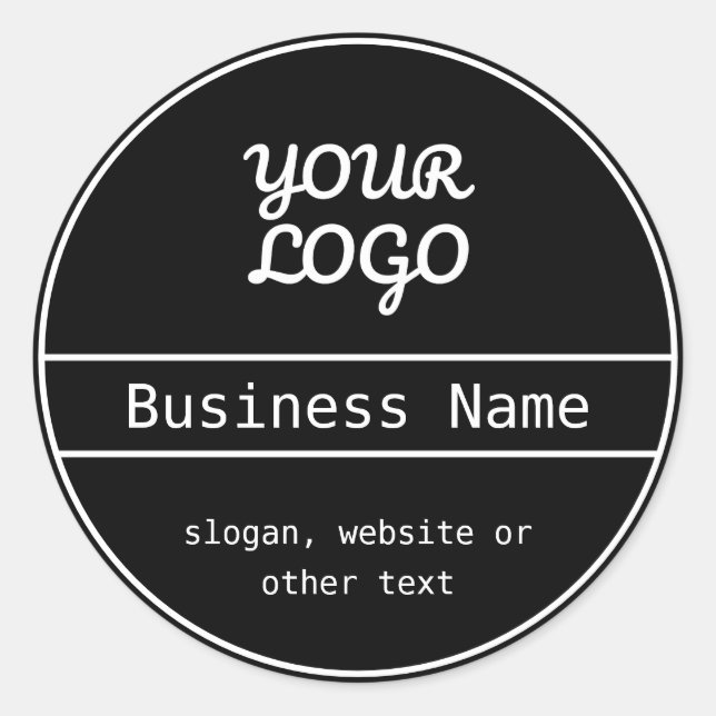 Adesivo Seu logotipo | Design único para empresas editávei (Frente)