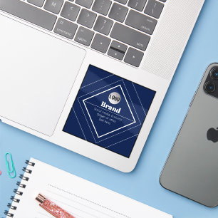 Adesivo Seu Logotipo e Design Moderno Personalizável Azu