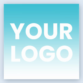 Adesivo Seu logotipo e gradiente de cor de fundo editável