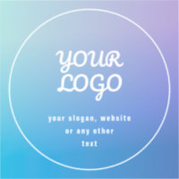 Seu logotipo e slogan ou outro texto | Azul e Roxo