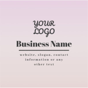 Adesivo Seu Logotipo e Texto   Pink & Peach Ombre
