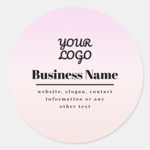 Adesivo Seu logotipo e texto   Pink & Peach Ombre