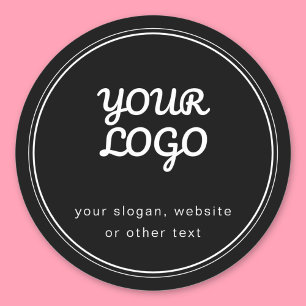 Adesivo Seu logotipo elegante editável preto e branco