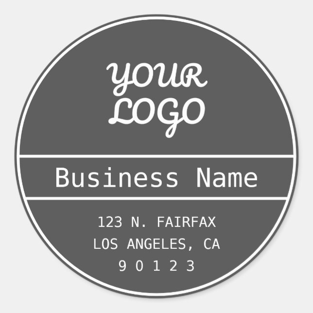 Adesivo Seu logotipo Endereço de devolução comercial editá (Frente)