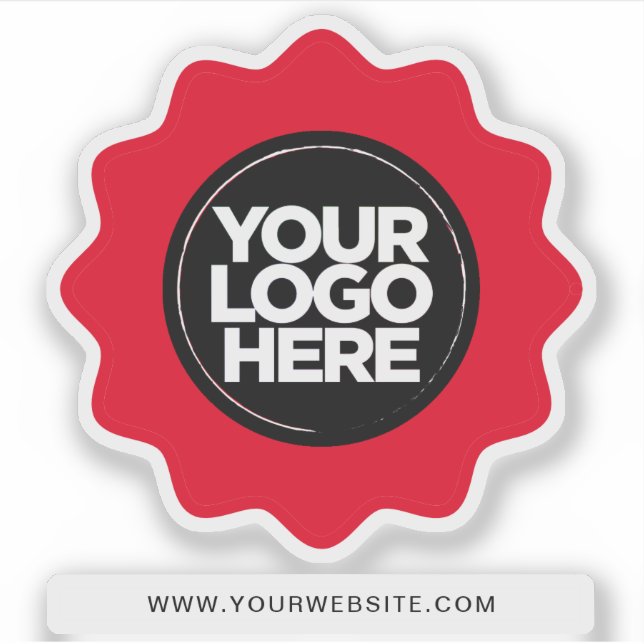 Adesivo Seu logotipo Eyecatching Red Border Elimine (Frente)
