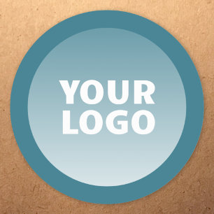 Adesivo Seu Logotipo & Moderno Ombre de Cor Editável c/ Bo