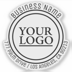 Adesivo Seu logotipo, nome comercial, endereço ou seu tex