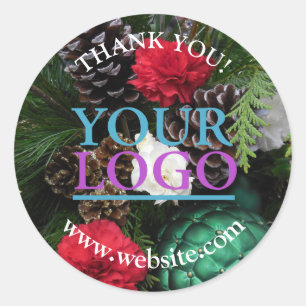 Adesivo Seu Logotipo, Nome & Promo do Site Natal