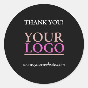 Adesivo Seu Logotipo, Nome & Promo do Site, Preto