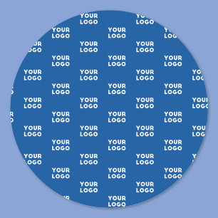 Adesivo Seu logotipo ou design de negócios Padrão de azu