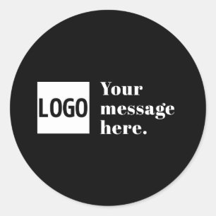 Adesivo Seu logotipo ou imagem carregada e texto retrô edi