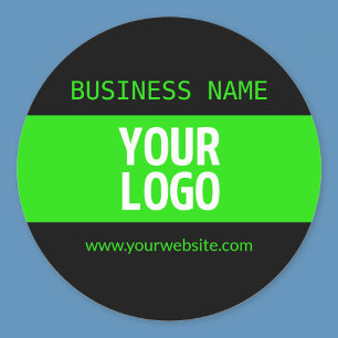 Adesivo Seu logotipo ou imagem Preto e verde brilhante