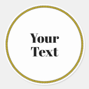 Adesivo Seu modelo de texto, círculo branco, texto preto,
