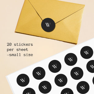 Adesivo Seu monograma em preto&branco