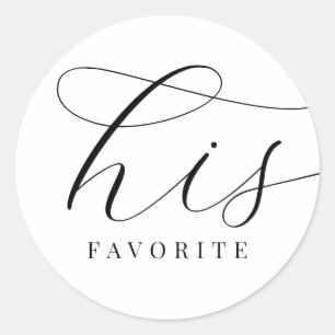 Adesivo Seu noivo favorito, preto, branco elegante, mínimo