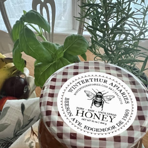 Adesivo Seu nome aqui é White Honey Jar Bele Label Editáve