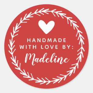 Adesivo Seu nome   Fabricado à mão por