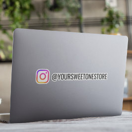 Adesivo Seu Nome no Instagram Ícone do Logotipo da Mídia S