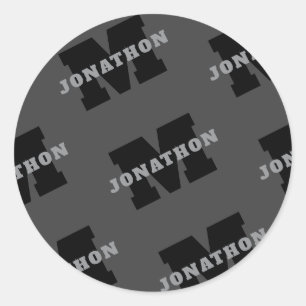 Adesivo Seu nome ou nome comercial   Cinza Masculina Moder