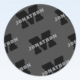 Adesivo Seu nome ou nome comercial | Cinza Masculina Moder