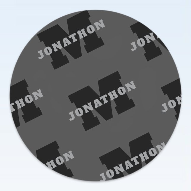 Adesivo Seu nome ou nome comercial | Cinza Masculina Moder (Criador carregado)