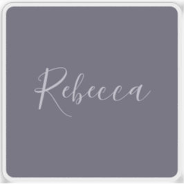 Adesivo Seu nome | Script de Lavanda Elegante em Roxo Preg