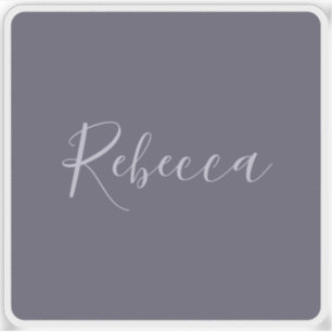 Adesivo Seu nome   Script de Lavanda Elegante em Roxo Preg