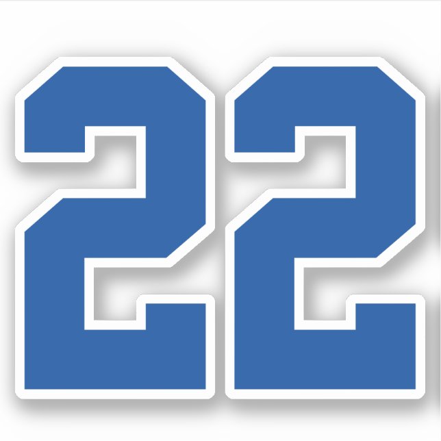 Adesivo Seu número de Jersey personalizado (Frente)