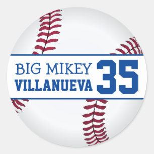 Adesivo Seu número personalizado de baseball Jersey