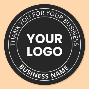 Adesivo Seu Próprio Logotipo & Mensagem de Agradecimento E
