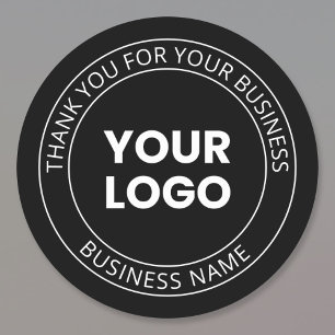 Adesivo Seu Próprio Logotipo & Mensagem de Agradecimento E